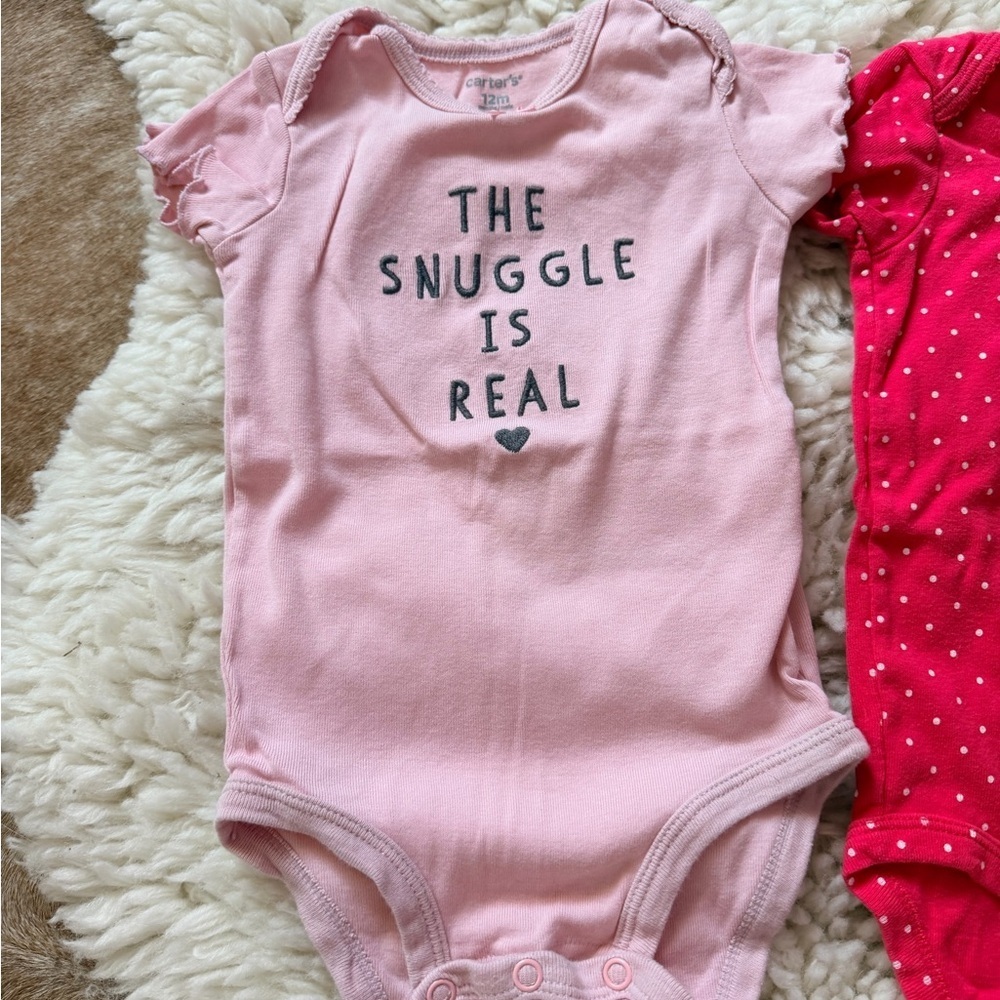 Carter's Pink, Red, and Blue Bodysuit Trio - Picture 2 of 6